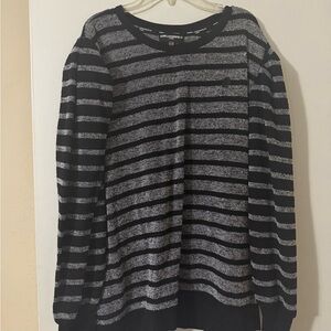 Striped Black and Gray Men's Sweater